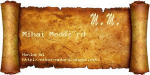Mihai Medárd névjegykártya